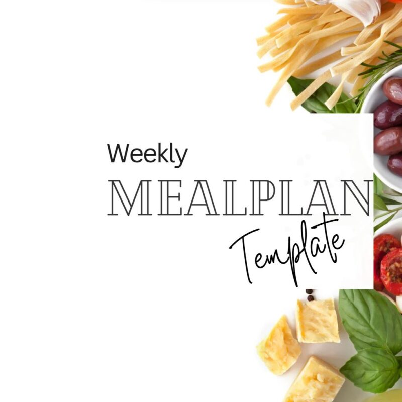 Weekly Meal Plan Template - FREE