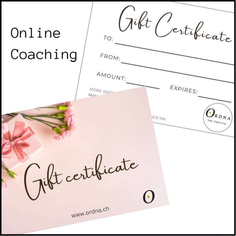 Gift Certificate for Coaching ONLINE – Perfect for Birthdays and Special Occasions! (English Version)