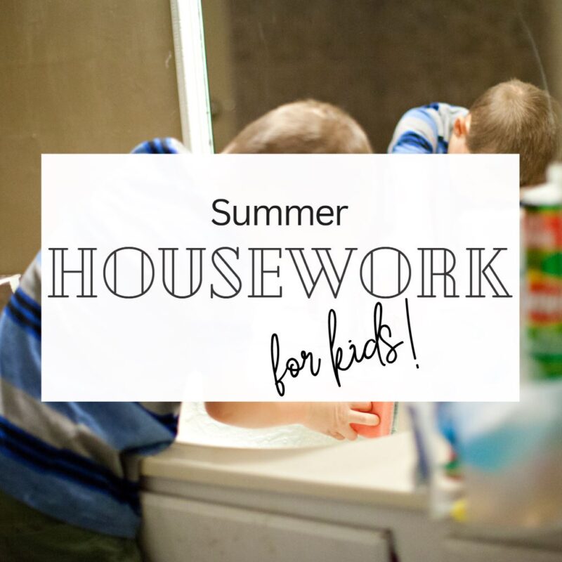 Summer Housework List for Kids – FREE