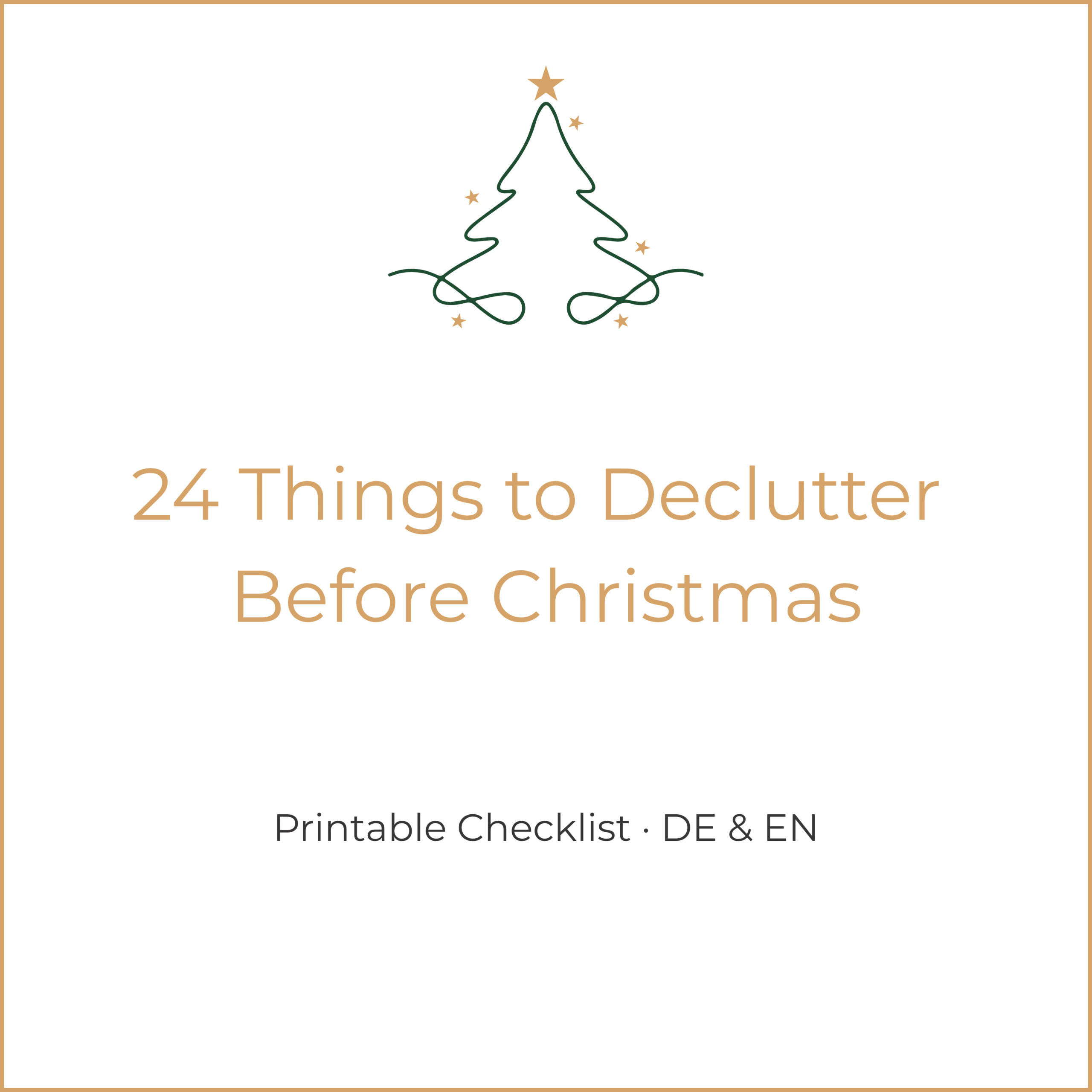 Christmas Decluttering Checklist (DE/EN)